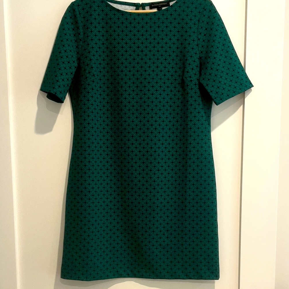 Banana Republic Teal Patterned Mini Dress